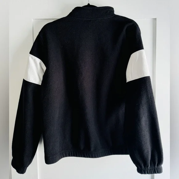 Fila Y2K Style 1/4 Zip Pullover Fleece Black Color Logo Womens Size Small - Picture 4 of 10